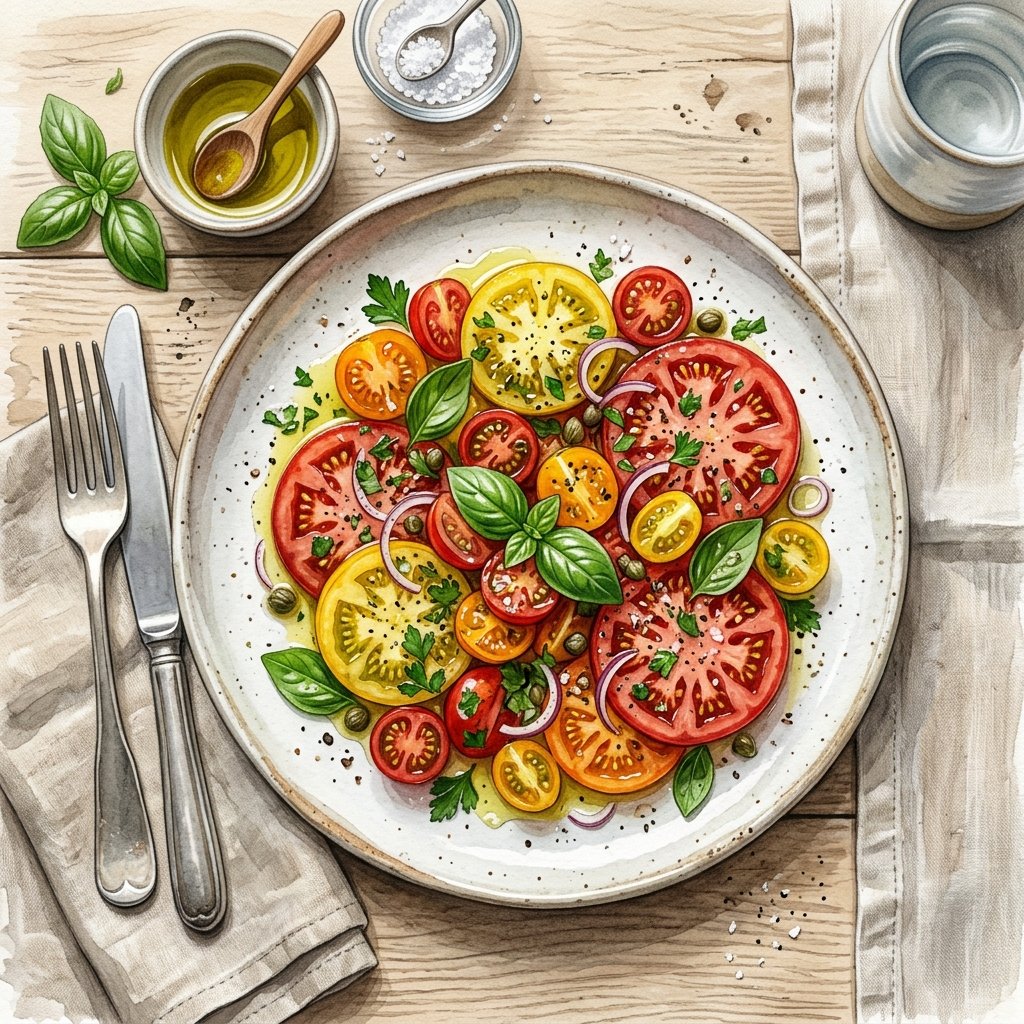 Công thức salad cà chua Heirloom